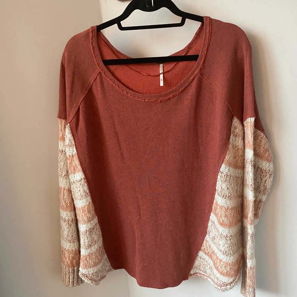 Red/pink free people sweater